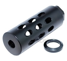 Black Anodized Aluminum 1/2x28Muzzle Brake .223 5.56