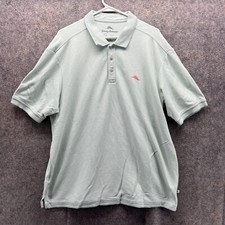 Tommy Bahama Polo Shirt Men Extra Large Adult Green Casual Preppy Supima Cotton
