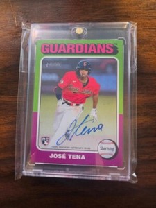 2024 TOPPS HERITAGE - JOSE TENA - REAL ONE AUTOGRAPH - GUARDIANS ROOKIE!!!