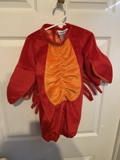 InCharacter Lil Lobster Costume Baby Infant Size 6-12 Months Suit Hood Booties