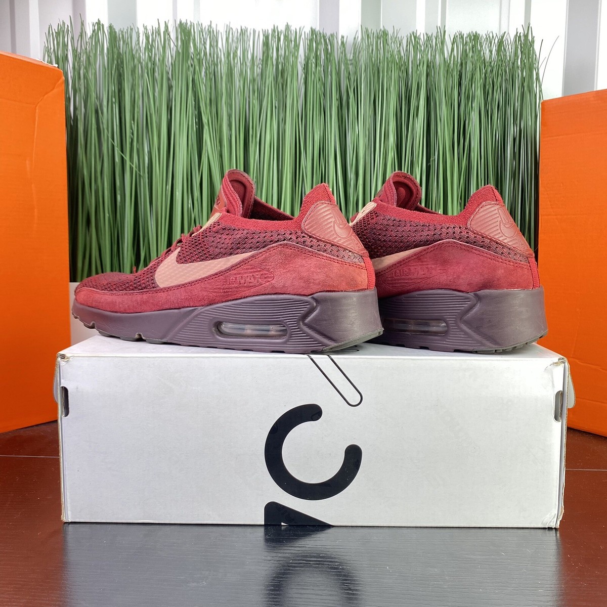 Nike Air Max 90 Ultra Flyknit Team Red Mens Shoes 875943-601  display picture 3
