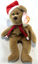 Ty Beanie Buddies 1997 Holiday Teddy Bear Christmas Plush Soft Cute 14" Santa