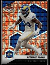 2021 Panini Mosaic Leonard Floyd Orange Reactive Prizm #121 Los Angeles Rams