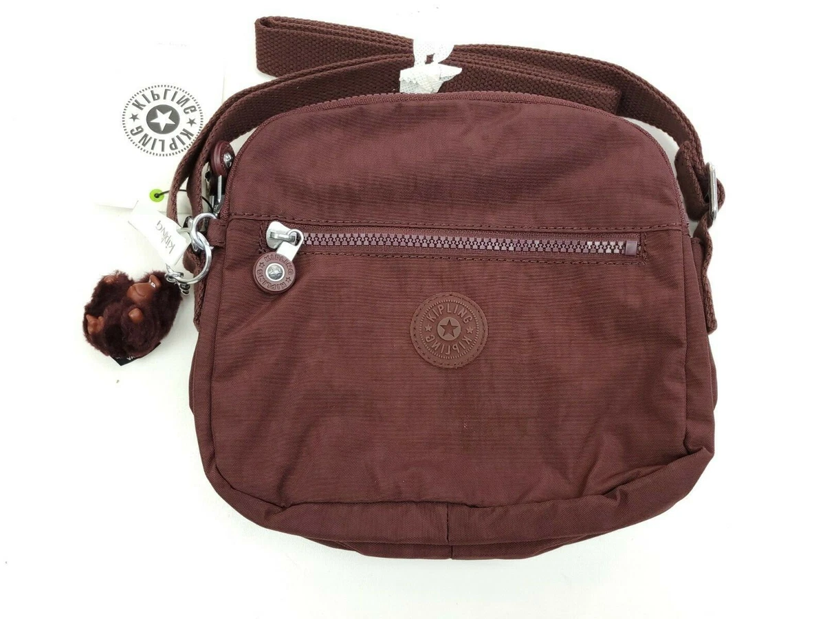 Kipling HB6467 Keefe Crosbody Bag Double Zip Polyamide Brown Tonal Boho |  eBay