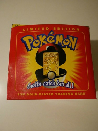 1999 Burger King Pokemon 23K Gold-Plated PIKACHU Trading Card LTD ED New Sealed - Picture 4 of 5