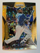 2019 Panini Prizm Baseball GOLD PRIZM REFRACTOR Lorenzo Cain /150 Brewers