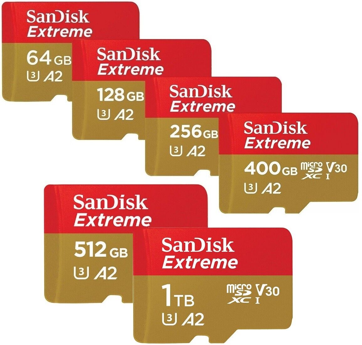 256GB Micro SDXC Extreme Sandisk Memory Card (SDSQXAV-256G-GN6MN)