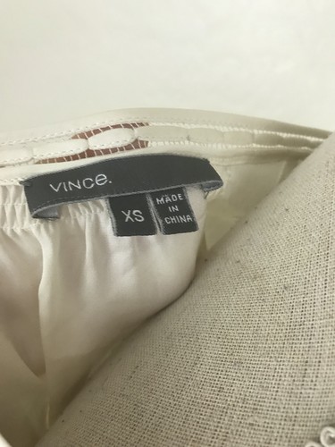 Vince Ivory Silk Tunic Top Sz Xs $365 - Picture 7 of 9