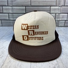 Vintage Designer Award Cap Foam SnapBack Trucker Mesh Hat M/L One Size Brwn/Wht