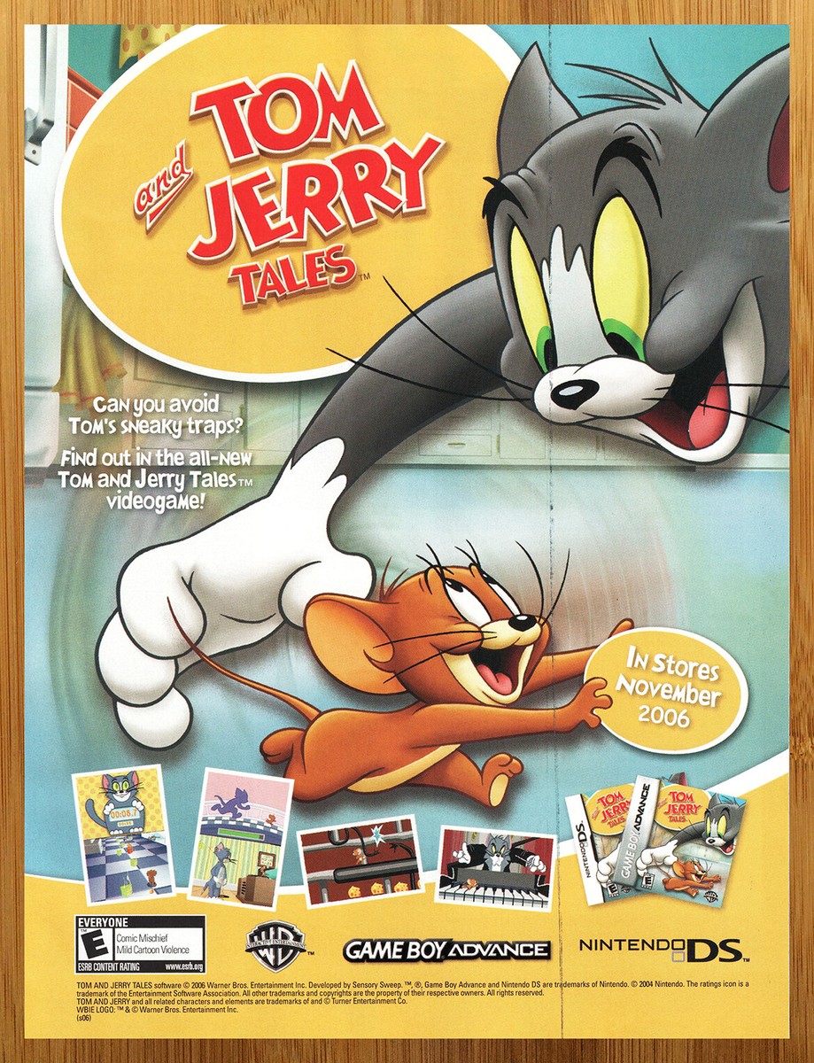 2006 Tom and Jerry Tales Nintendo DS Gameboy Advance Print