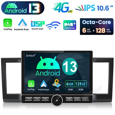 JUNSUN 128GB Android 13 Autoradio Carplay Für VW Transporter T5 Multivan Caravelle SWC