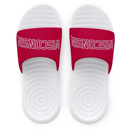Under Armour 3026148 UA Ansa Graphic Collegiate Slides, University of Wisconsin - Picture 4 of 5