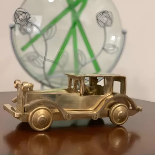 Antique Brass Vintage Car Figurine