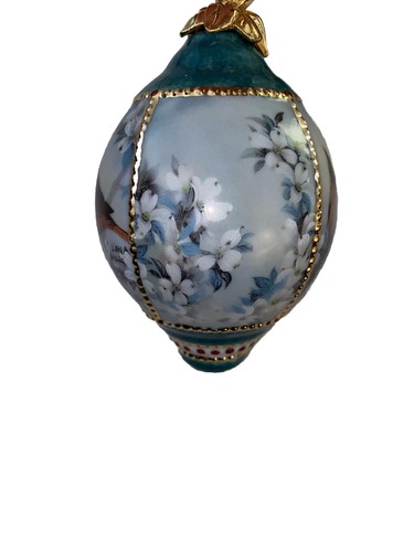 Bradford Exchange Lena Liu Yellow Blue Bird Ornament 3 Heirloom Porcelain Rare! - Picture 11 of 17