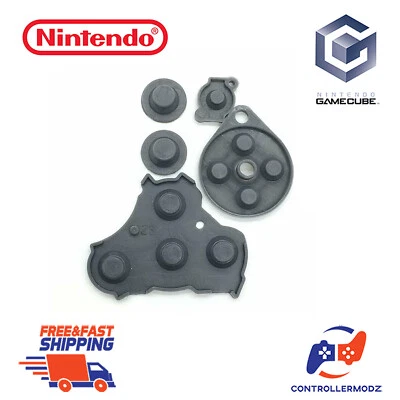 CUSTOMCONTROLLERMODZ Nintendo Gamecube Controller Rubber Conductive Pads Buttons Repair Replacement