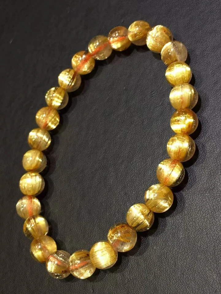 Pure natural Brazilian titanium crystal plate titanium shunfa bracelet - Image 4 of 4