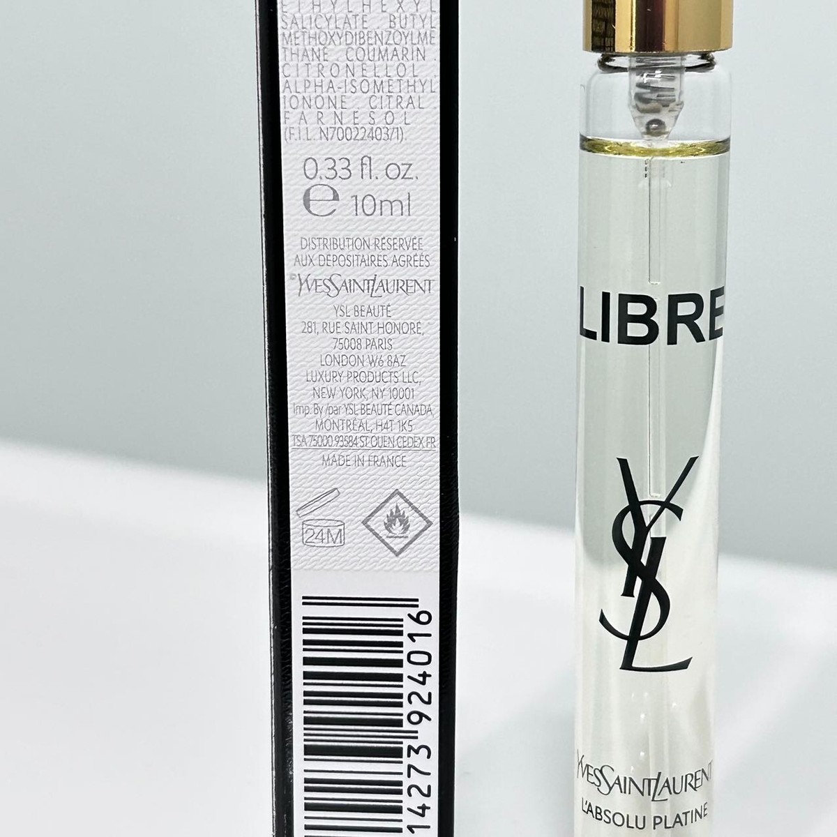 New YSL Libre Absolu Platine Perfume women spray 10 ml/0.34 oz~New
