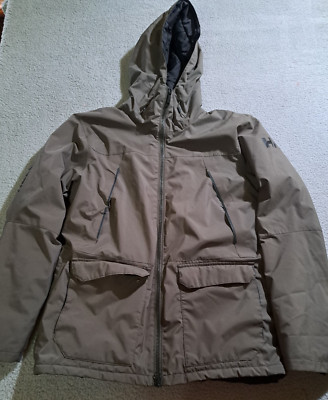 Helly Hansen Men`s Gray Full Zip Hooded Puffer Jacket / Size Medium