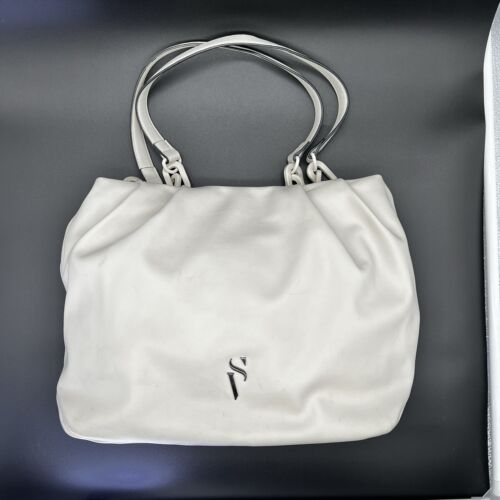 Simply Vera Vera Wang Daley Women's Tote Off White Shoulder Bag Purse Chainlink