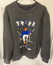 Large Drake Ugly Christmas Sweater Gray Men Hotline Bling Hip-Hop Rap Sweatshirt