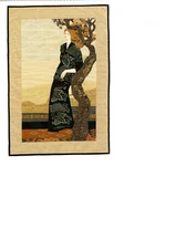 Rose Tree Art by Joan Colvin Large Postcard