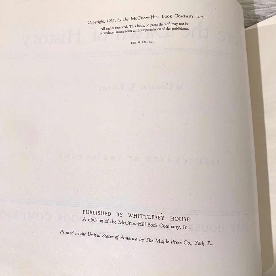 Rare VTG Hardcover Book Before The Dawn of History by Charles Knight illustrated - Image 2 of 4