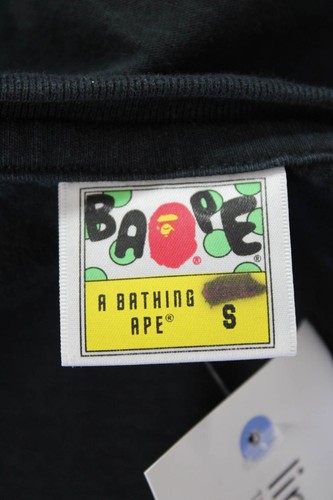 Camisa informal BAPE A Bathing Ape para mujer de algodón con textura manga corta negra talla S - Imagen 4 de 4