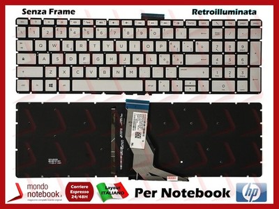 HP Tastatur Italienisch Silber Retrobeleuchtung QWERTY 9Z.NE1BW.101.SILVER