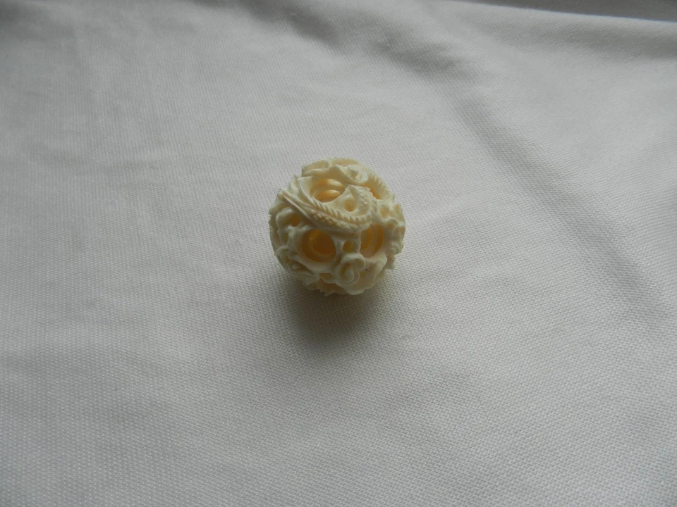 Ancien Casse-tête Chinois / Boule de Canton / Chine / décor de Dragons - Photo 3/4