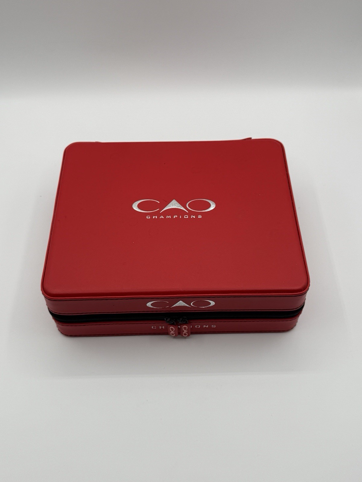 CAO Champions Travel Humidor | Red Leatherette Cigar Case | Vintage Sampler Box 