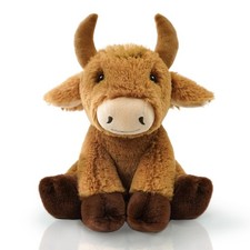 Bull Stuffed Animal Toys, 8.5 Inch Soft and Cuddly Bull Plush Animals Toy, Cu...