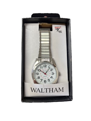Waltham WTH14CVS Silver Tone Quartz Analog Men's Watch White Dial Working