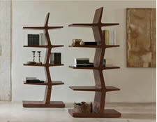 Porada Zeus – Libreria di design in noce – 4 moduli disponibili, pari al nuovo