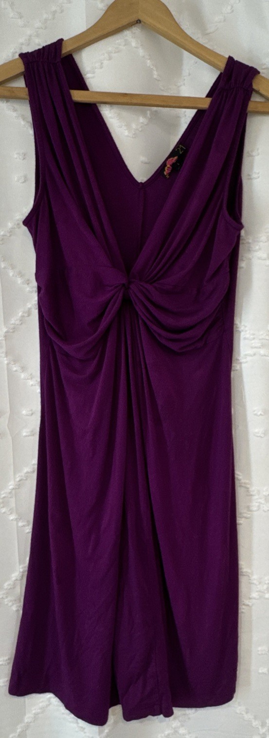 Y2K A-Line Mini Dress Twist Bust Rom Com Coquette Y2K L Magenta Rue 21