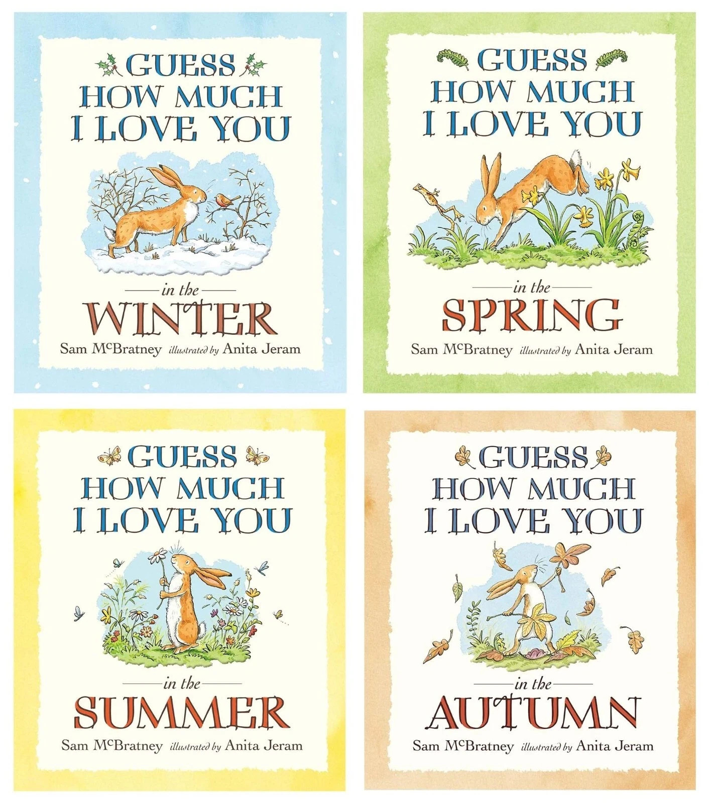 Sam Mcbratney Unisex Blue/Red/Green Guess How Much I Love You Series 4 Books Collection Set (Spring, Summer, Autumn & Winter) - Image 5