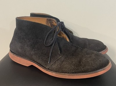 Polo Ralph Lauren Size 9 Leather Black Suade Chukka Boots Men s
