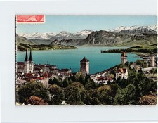 Postcard Aerial View Lucerne Switzerland