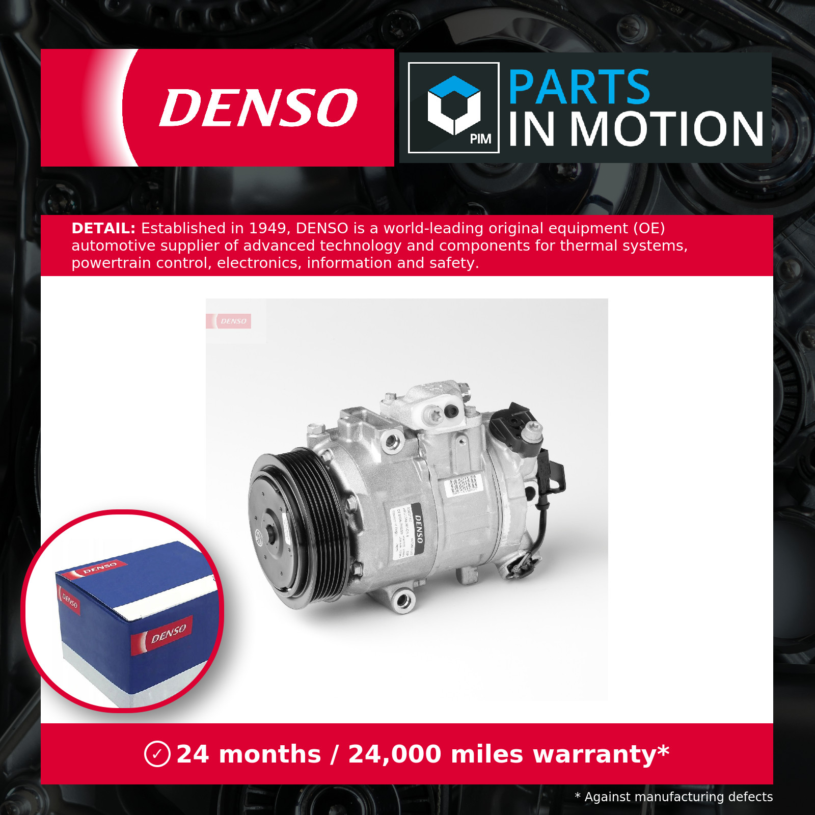 Air Con Compressor fits SKODA FABIA 1.9D 99 to 10 ASZ AC Conditioning Denso New - Image 10