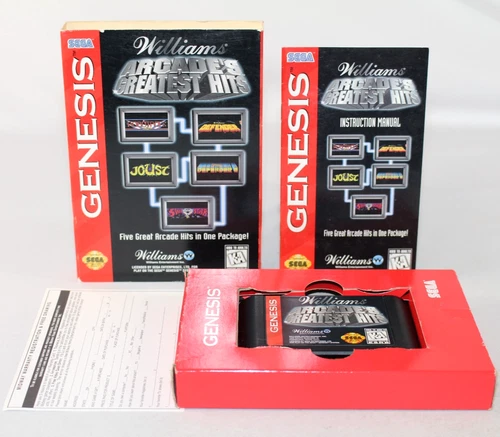 Williams Arcade's Greatest Hits Sega Genesis Complete CIB! Great Condition!