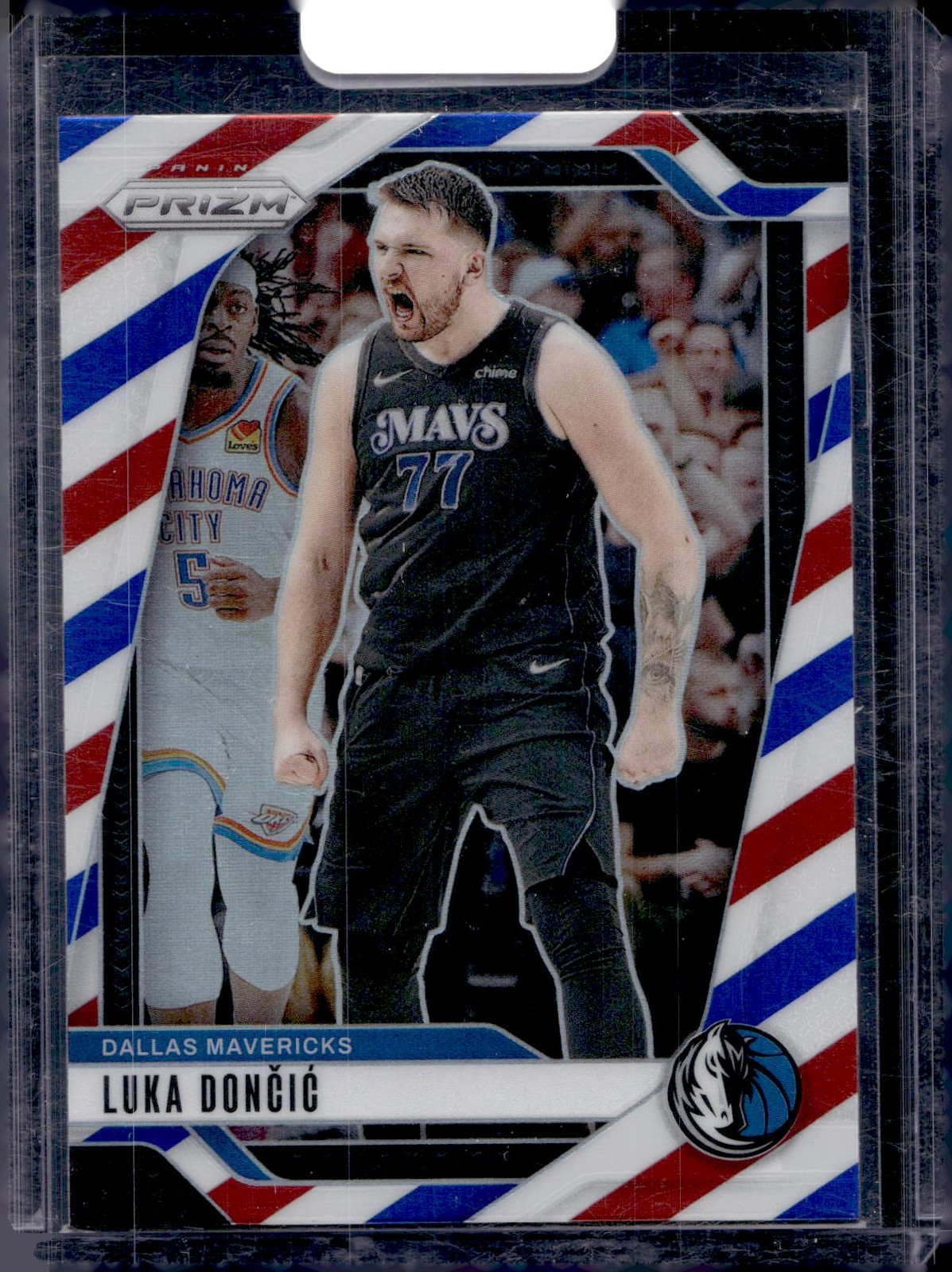 2024-25 Panini Prizm #89 Luka Doncic Prizms Red White and Blue
