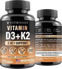 Vitamin D3 K2 Complex - Easy to Swallow - D D3 5000 IU 125 mcg  ...