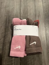 MENS NIKE EVERYDAY PLUS CUSHIONED TRAINING CREW SOCKS 6 PAIRS Size M SX6897 936