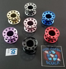 Blank Aluminum Metal Finger Spool Scuba Cave / Wreck Dive Reel Line Compact