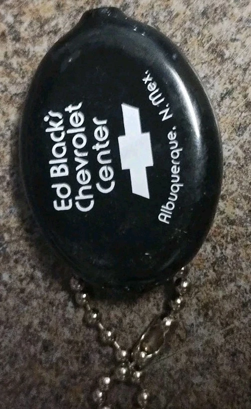 Vintage Ed Black Chevrolet Coin Purse Keychain Blackbird - Image 2 of 2