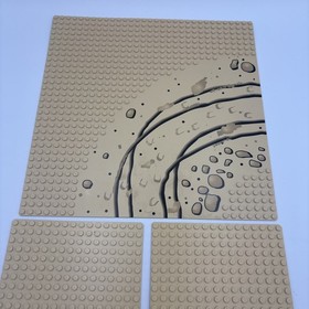LEGO Sand Bandits Baseplate Curve with Rocks and Ruts For set 6761 Lot