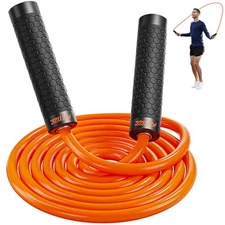 Jump Rope, Weighted Jump Rope for Men Women, Adjustable 1lb Heavy Skipping 