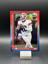 2025 Topps Chrome Shedeur Sanders #315 Red White Blue Refractor Cleveland Browns