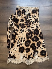 Red By Valentino Cheetah Print Dress Woman Italy Size 44 Lace