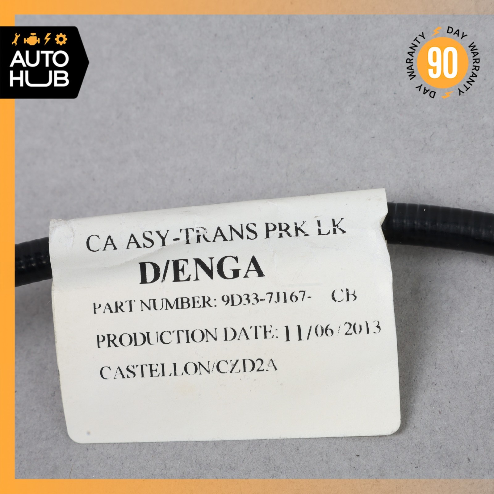 Aston Martin DB9 Transmission Park Parking Brake Release Cable 9D337J167CB OEM