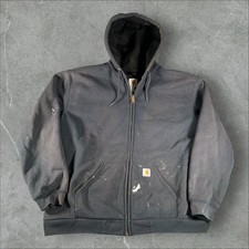 Carhartt Hoodie Mens XL Dark Grey Rain Defender Workwear Durable Rugged